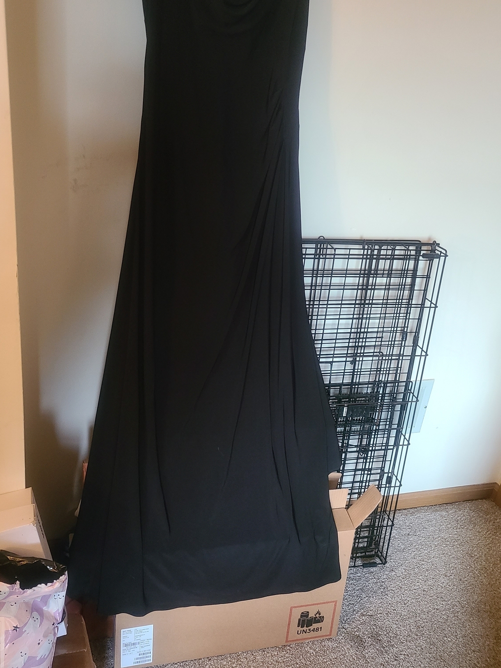 R&M Richards Black Sequin Maxi Dress - Picture 4 of 6